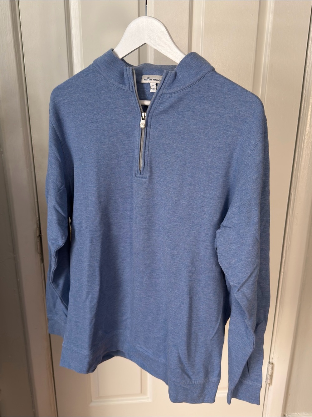 Peter Millar Men’s Quarter-Zip Sweater - Heather Blue